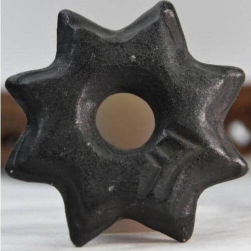 Hongshan culture archaize black iron meteorite octagon star statue