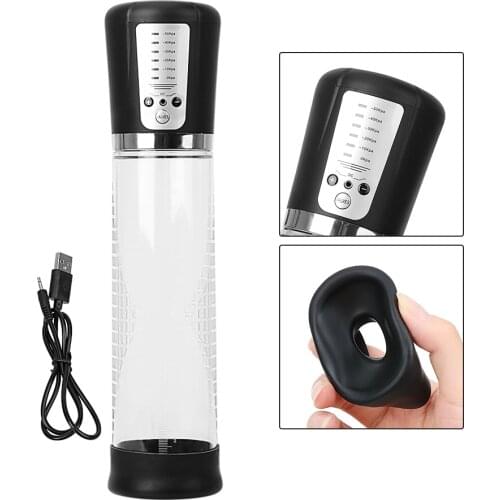 IKOKY Penis Enlargement Extender Penis Enlarger USB Rechargeable Vacuum Pump Sex Toys for Men Powerful Automatic Penis Pump