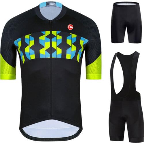Cycling Jersey Set Men Team Clothing 2021 Summer Mens Competizione Short Sleeve Suit Training Breathable Light Race Uniform New