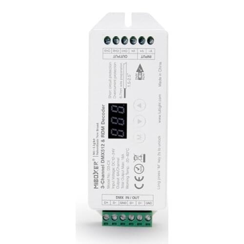 MiBoxer Constant Voltage DMX512 & RDM Decoder D1-CX 1-channel D2-CX 2-channel D3-CX 3-channel D4-CX 4-channel D5-CX 5-channel