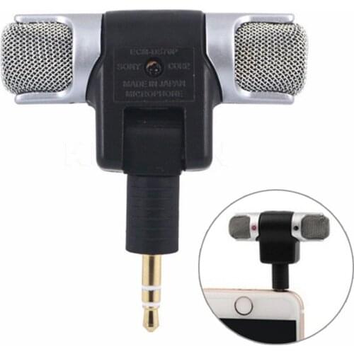 Mini Stereo Recording Microphone Mic With 3.5mm Mini Jack For PC Laptop Notebook Left and Right Channel