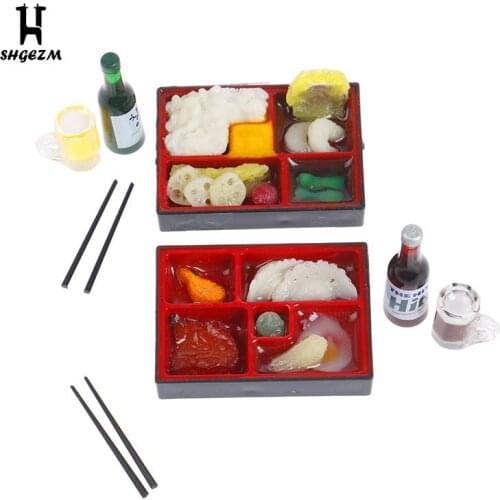 Dollhouse Miniature Japanese Fast Food Box Lunch For Doll House Decoration