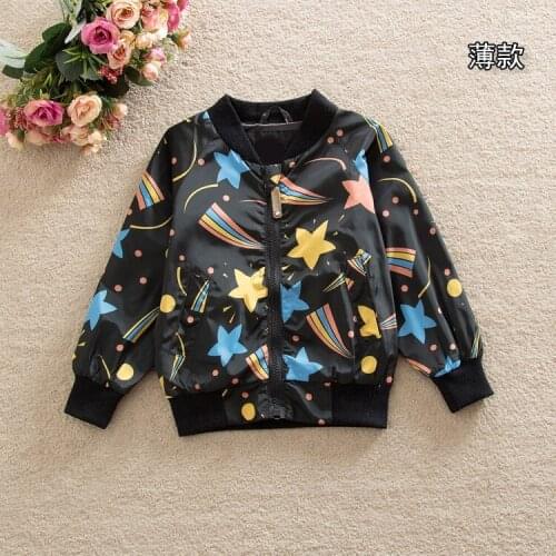 Girls Boys Fashion Stars Zipper Coat Jacket Children Spring Autumn Cardigan Jackets Coats Kids Outfits Clothes