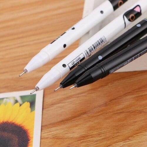 20PCs Cute Cat Gel Pens Set Creative Cartoon Student Kawaii Pen High Quality Office Supplies School Stationery Wholesale
