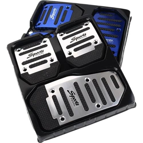3pcs/set Universal Non Slip Aluminum MT Manual Car Pedal Cover Set For Brake Accelerator
