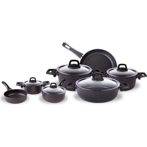 Roe Biogranit Blackgold 12 Piece Cookware Set