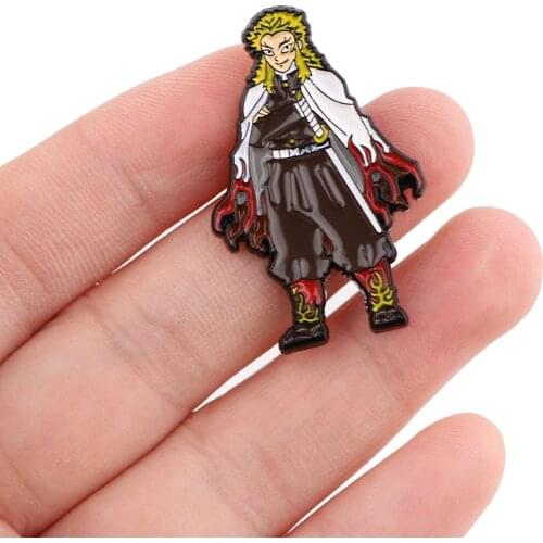 DZ2407 Anime Demon Slayer Enamel Lapel Pin kimetsu no yaiba Badge Pins Clothes backpacks Decoration Jewelry Accessories Gifts