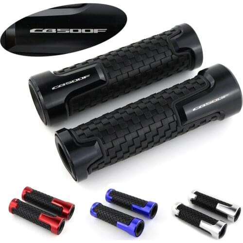 For Honda CB500F Motorcycle Handlebar Handle Grips None-Slip Rubber CNC Aluminum Handle Grips