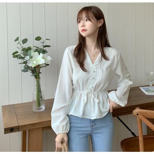New Shirt Oversize female Tops Women Long sleeve Girls Blouse Autumn New Women Blouses White Blue femme Blusas