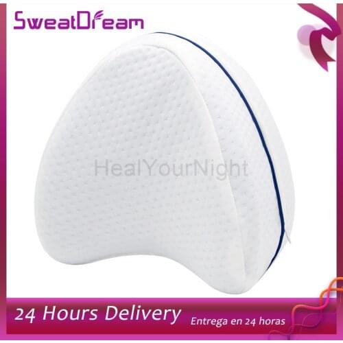 Body Memory Cotton Leg Pillow Home Foam Pillow Sleeping Orthopedic Sciatica Back Hip Joint for Pain Relief Thigh Leg Pad Cushion