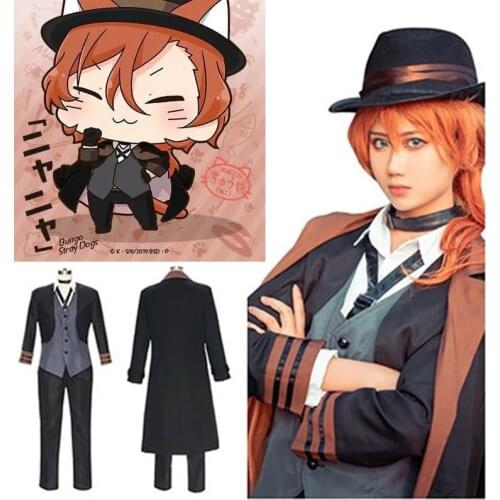 Bungou Bungo Stray Dogs Chuya Chuuya Nakahara Full Set Cosplay Costume Free Shipping