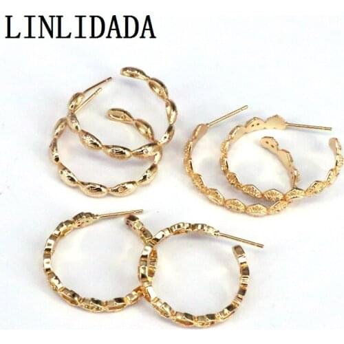 8Pairs New Fashion Earrings Top Quality Jewelry Circle Studs With Clear CZ Earrings For Women Girls