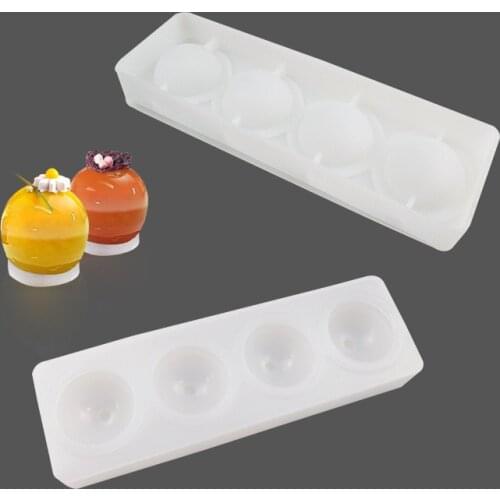 SHENHONG Silicone 3D Ball Spherical Mould Cake Mold Jelly Pudding Moule Baking Tools DIY Design Cookie Muffin