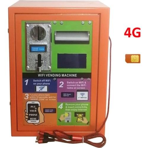 Small Business Trade Assurance Steel Plate Shell Coin Banknote Operated Charging and 4G WiFi Vending Machine in Hospital