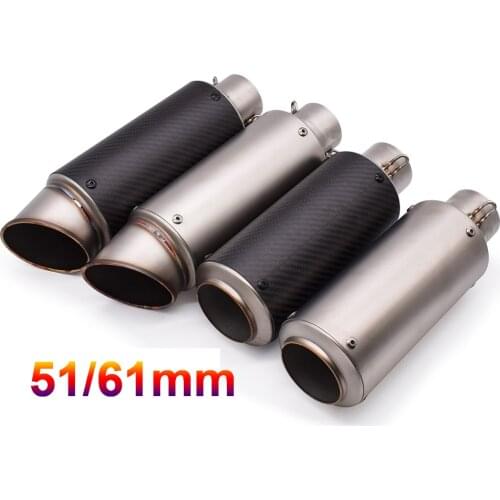 51mm 60mm Motorcycle pipe exhaust with DB killer Exhaust Pipe Muffler For Suzuki GSXR 400 1100 GT 250 550 RG 500 V250 VS VZ 800
