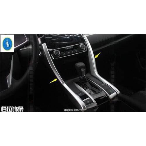 Yimaautotrims Auto Accessory Transmission Shift Gear Stalls Box Frame Cover Trim 2 Pcs Fit For Honda Civic 2016 - 2020 ABS
