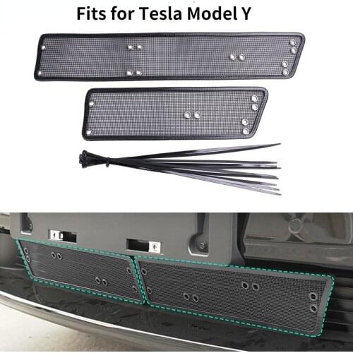 Protect Net Moth Leaves Front Trunk Insect Guard Grille Cover Fit for Tesla Model Y 2021 Accessories Air Conditioning A/C Intake