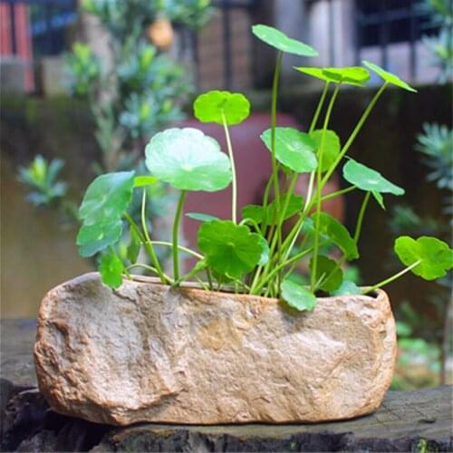 Micro landscape vase artificial stone desktop flower pots creative Stone flowerpot Flower Plants Container ceramic vases