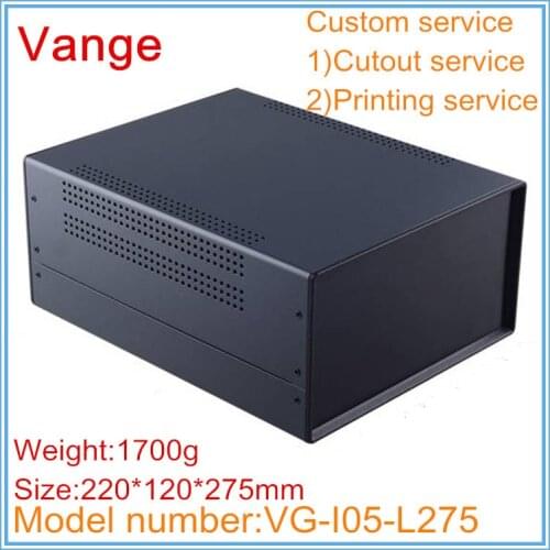 1pcs/lot sheet metal project box 220*120*275mm iron housing ABS plastic panels junction box shell for power supply equipment