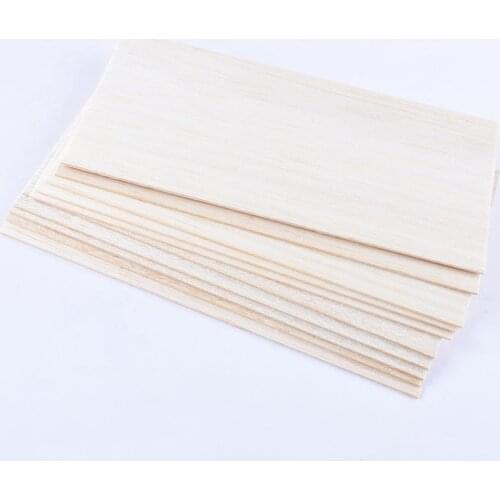 10pcs 100x200x1.5mm Thin Wood Board Panel Plaque for DIY Arts Craft Decor Building Model Materials