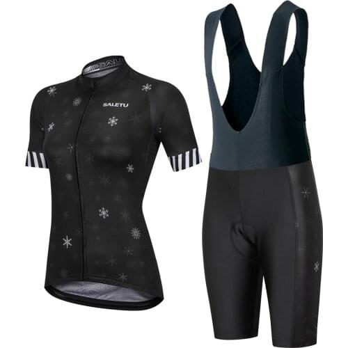 2021 Womens Cycling Jersery Bib Set MTB Uniform Bike Clothing Quick Dry Bicycle Wear Clothes Short Maillot Culotte