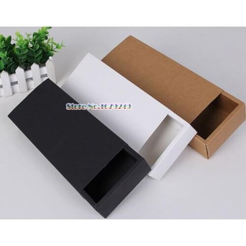 22.5*9.5*4.5CM Kraft Paper Cardboard Drawer Box Socks Underwear Gift Packaging Boxes 100pcs/lot