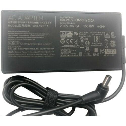 150W 20V 7.5A AC Adapter compatible for ASUS ROG Strix G G531 G531GT-AL541T A18-150P1A Laptop Power Supply US power cord