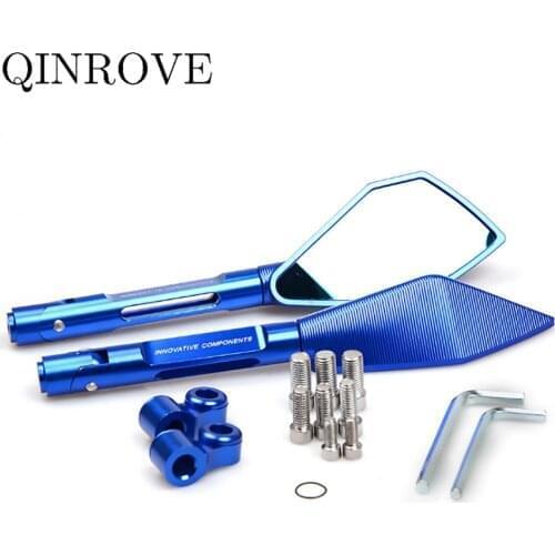 CNC Aluminum Motorcycle Rearview Mirror Blue Glass Side Mirror For Yamaha MT10 MT 01 MT 03 MT07 MT 09 TDM900 NMAX 155 XMAX 250