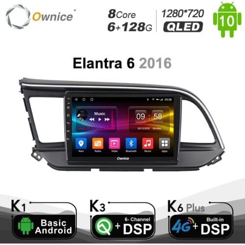 Carplay PX6 DSP 8Core Android 10.0 Car DVD Player For Hyundai Elantra 6 2016 2017 Navigation GPS 8Core 4G LTE Multimedia Radio
