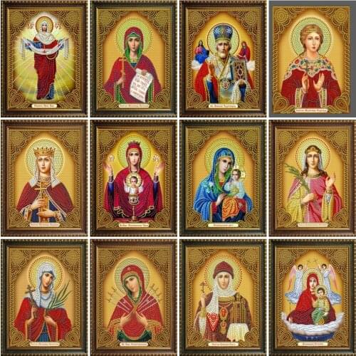 AZQSD 5D DIY Diamond Embroidery Jesus Mosaic Handmade Gift Diamond Painting Religions Needlework Full Drills Home Decoration
