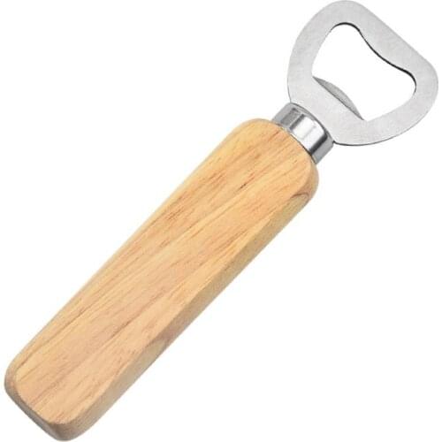 Free shipping 600pcs Metal Stainless Steel Beer Bottle Opener With Wooden Handle For Wedding Party Gift SN1113