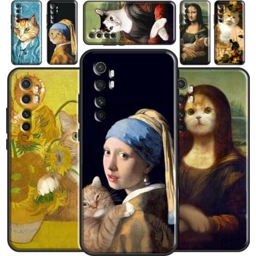 Funny Cat Art Aesthetics Case For Xiaomi Mi 11 Lite Ultra 9 10 9T 10T Pro A3 POCO F3 F1 F2 M3 X3 Pro Bumper Cover