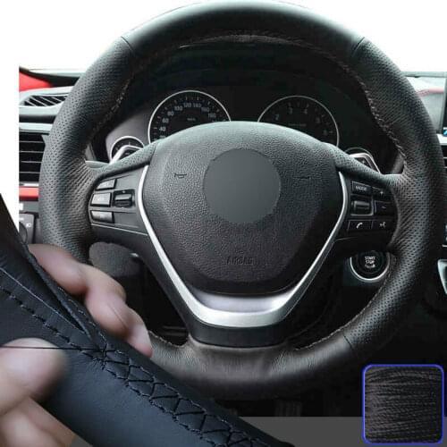 Steering Wheel Cover Wrap For BMW 2,3,4 Series F45 F35 F36 328i 335i 340i 12-19 Super Soft Non-slip Durable Car Interior