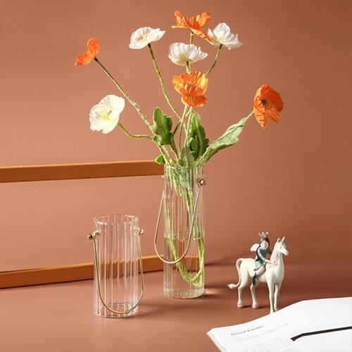 Flower Arrangement Nordic Portable Glass Vase Living Room Desktop Hotel Decoration