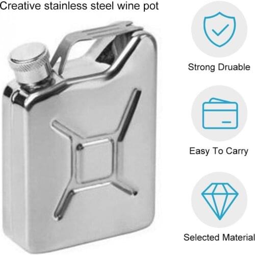 5oz Portable Stainless Steel Hip Flask Flagon Whiskey Liquor Alcohol Wine Pot Oil Barrel Personalized Travel Drinkware Men Gift