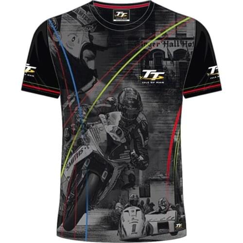 2018 MOTO GP TT Racing T-Shirts Isle Of Man Motorcycle Road Races Short Sleeve Tees Shirt Mens Summer Mountain Course T Shirt