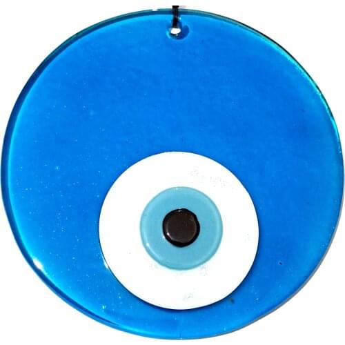 Blue Color 16 Centimeter Handmade Glass Evil Eye Bead Wall Ornament
