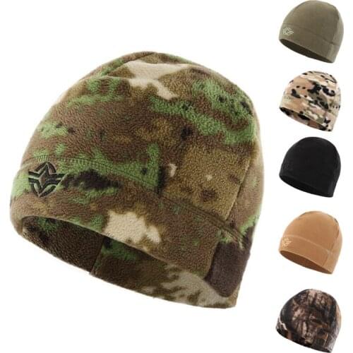Camouflage Tactical Cap Winter Autumn Army Military Sports Caps Men Outdoor Windproof Fleece Cap Fishing Hiking Hunting Hats