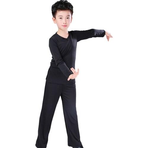 New Latin Ballroom Dance Costume Shirt Pants Boys Modern Ballroom Tango Rumba Samba Dancewear Latin Dancing Competition Clothes