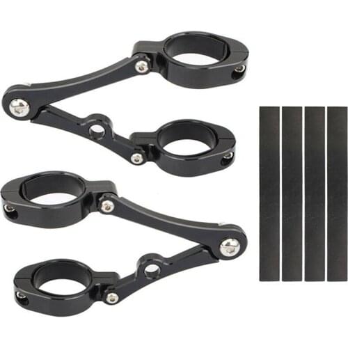 Motorcycle Headlight Bracket Mount Clamp 39mm-41mm CNC Fork Tube Diameter Universal for Honda/Kawasaki/Suzuki All Black