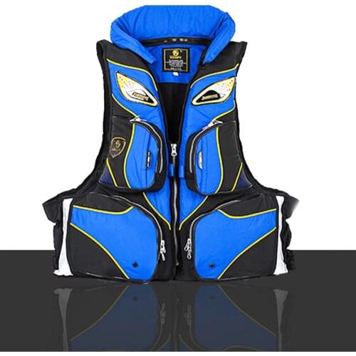 Fly Fishing Vest Multi Function Mesh Safety Life Jacket Waistcoat Survival Utility Vest Reflective Adjustable Colete Salva-Vidas