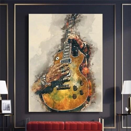 Wall Art Posters Canvas Prints Rock Guitar Canvas Painting Tableau Mural Poster Decorative Nordic Style Canvas Art Tuinposter