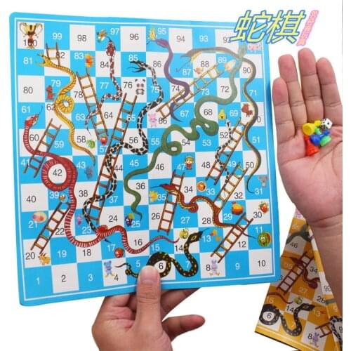 Board Game Snake Ladder Flight Chess Educational Kids Toys Parent-child Interactive Toys Family Cheap Party Games