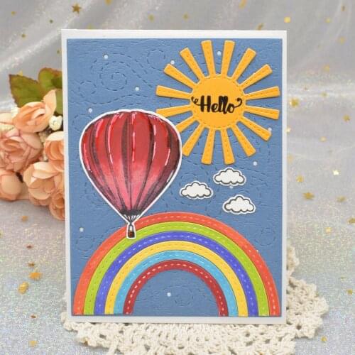 New Rainbow Sun Metal Cutting Dies Cloud Embossing Dies Stencil for Scrapbooking Album Paper DIY Cards Making Craft