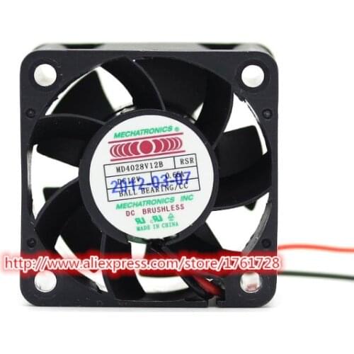 Original MECHATRONICS 40*40*28mm 4cm servo fan MD4028V12B high speed 17000rpm 12V 0.65A 2wires