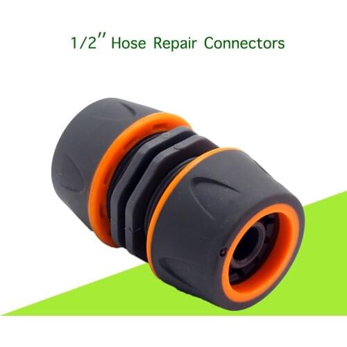 Plastic Soft 1/2" and 3/4"garden Water Hose Mender, Hose Repair Connectors, Soft Coat on Whole Body for Good Feel