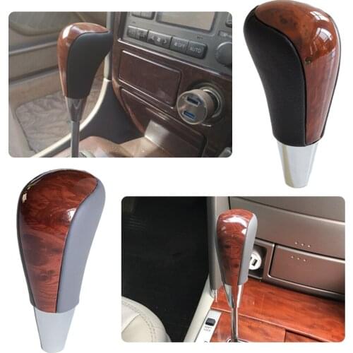 For Toyota Corolla Camry/Harrier Fortuner Crown Walnut Speed Car Shifter Boot Gear Shift Knob Head Lever Accessories