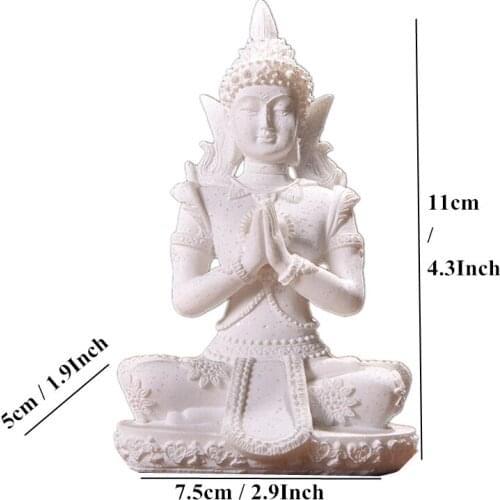 16 Style Buddha Statue Nature Sandstone Thailand Buddha Sculpture Hindu Fengshui Miniature Home Decor Figurine Meditation