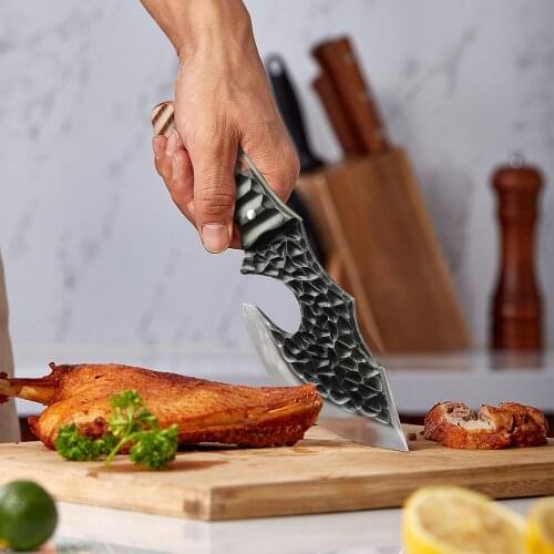 Heavy Duty 7'' Inch Stainless Steel Tactical Knife Camping Hiking Survival Outdoor Knife Leather Cover Sheath Wilderness Tools