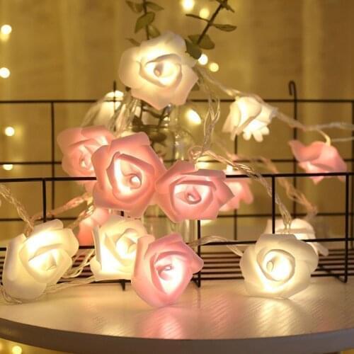 String Lights LED Rose Fairy Light USB Battery-powered Outdoor Lights Garland Bedroom Wedding Decoration Christmas Hanging Light